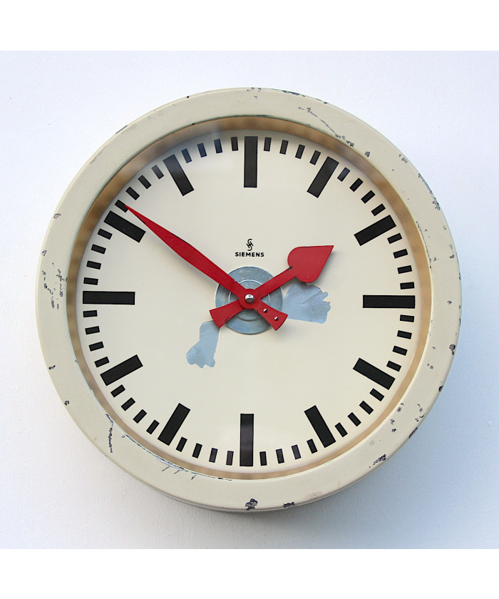 Siemens Steel Wall Clock, 1950s