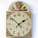 Grandfather Clock Longcase Hand Painted Dial, 1800s