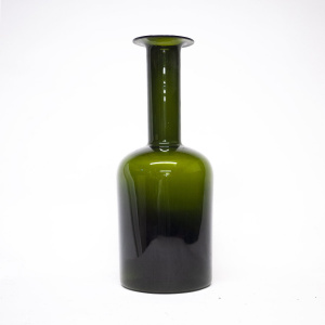Large Green Vase By Otto Brauer For Holmegaard, 1960s