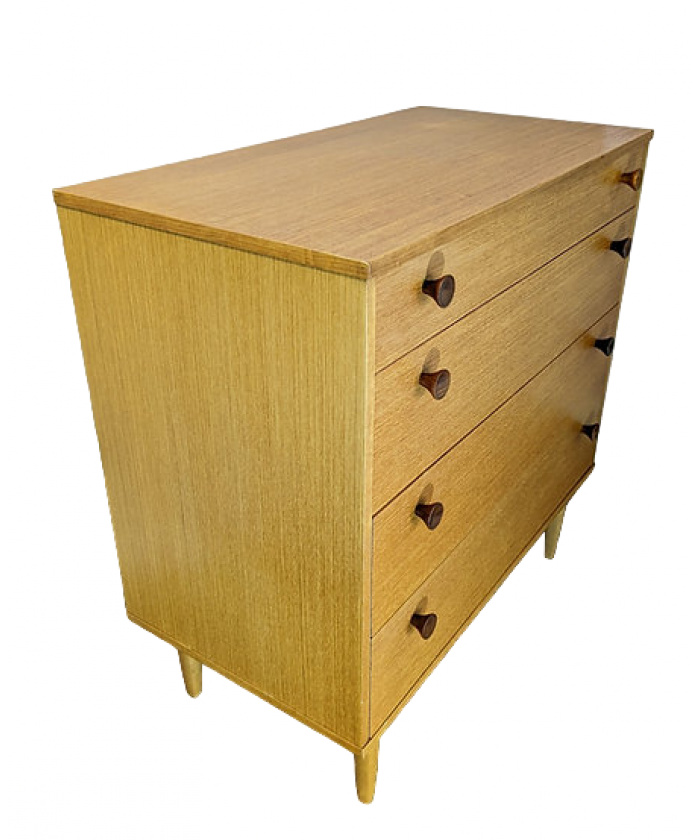 Mid-Century Avalon light teak chest of drawers