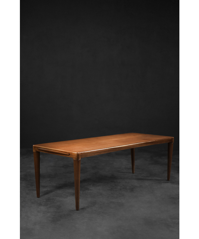 Vintage Classic Mid-Century Scandinavian Danish Modern Rosewood Coffee Table with Pull-Out Black Top, 1960s