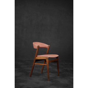 Vintage Mid-Century Scandinavian Modern Teak & Fabric Ribbon Back Chair from Dux, 1960s