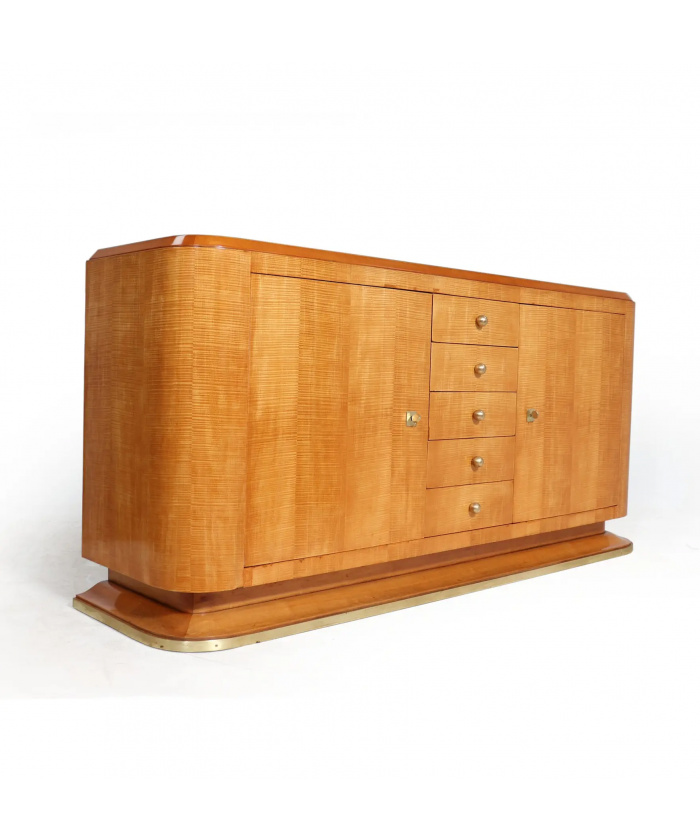 Elegant French Art Deco Sideboard In Sycamore
