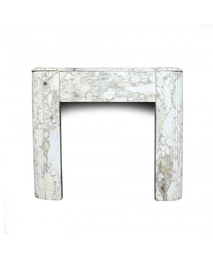 Original French Art Deco Marble Fire Place Surround