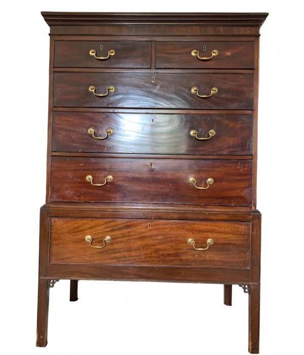 George III Mahogany 6 Drawer Chest Of Drawers