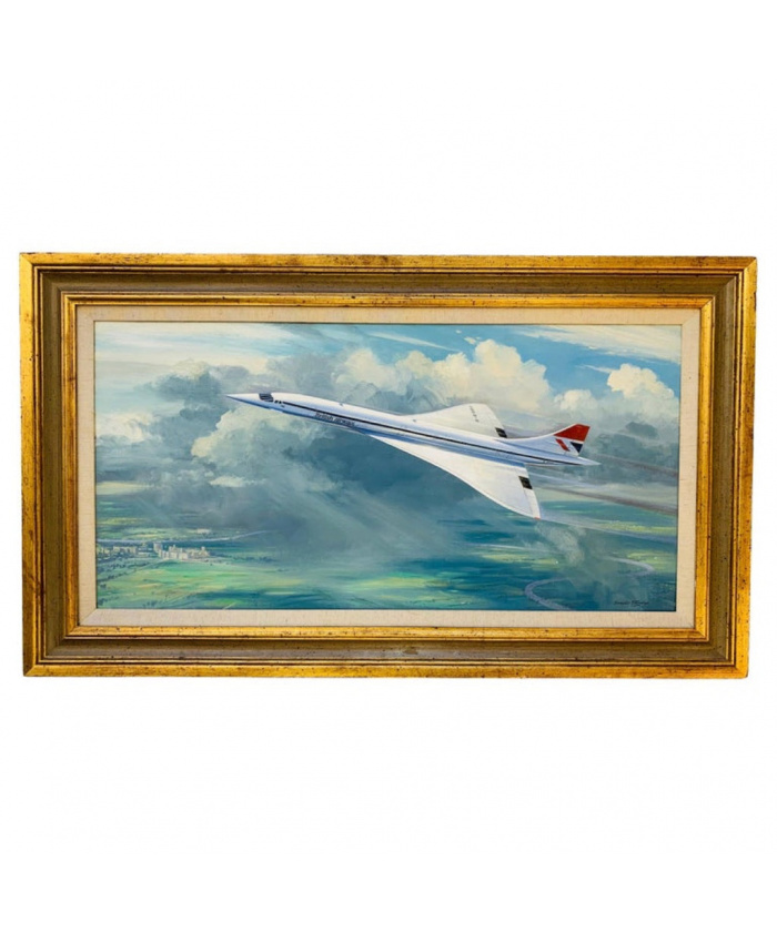 Concorde By Douglas Ettridge (1929-2009) Oil On Canvas Circa 1976