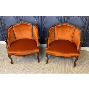 Pair Of 19th Century French Walnut Chairs