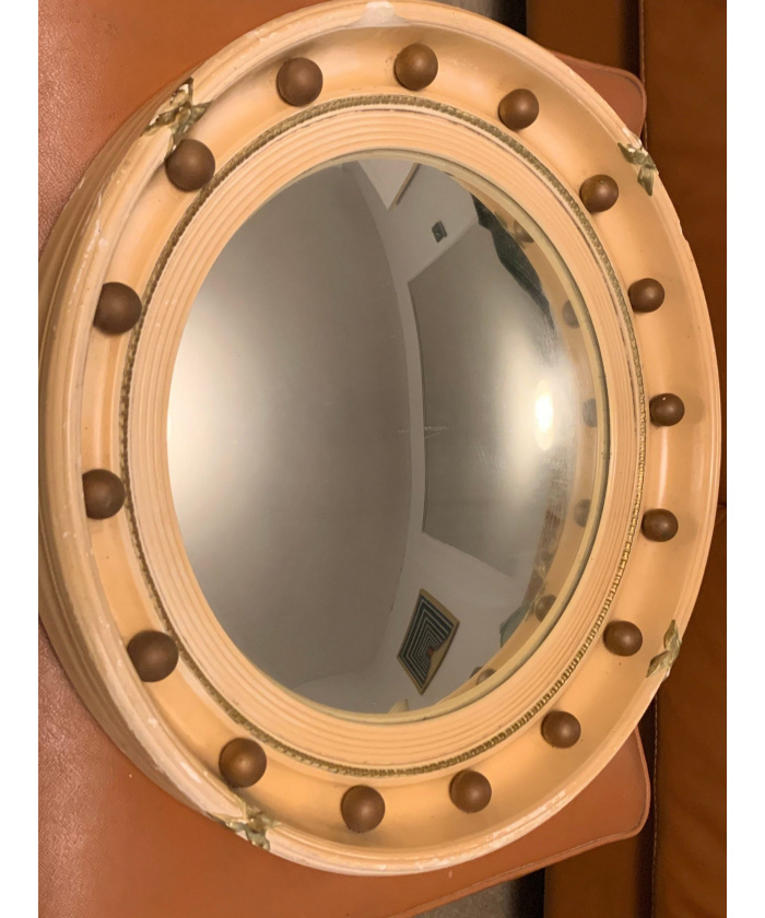 Vintage Regency Style Convex Porthole Mirror