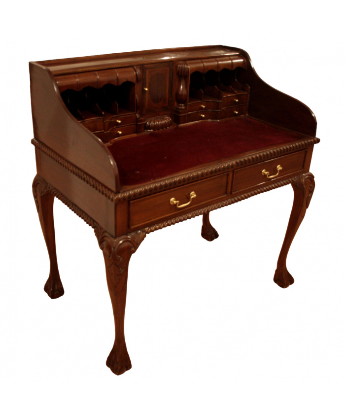 Chippendale writing desk in mahogany