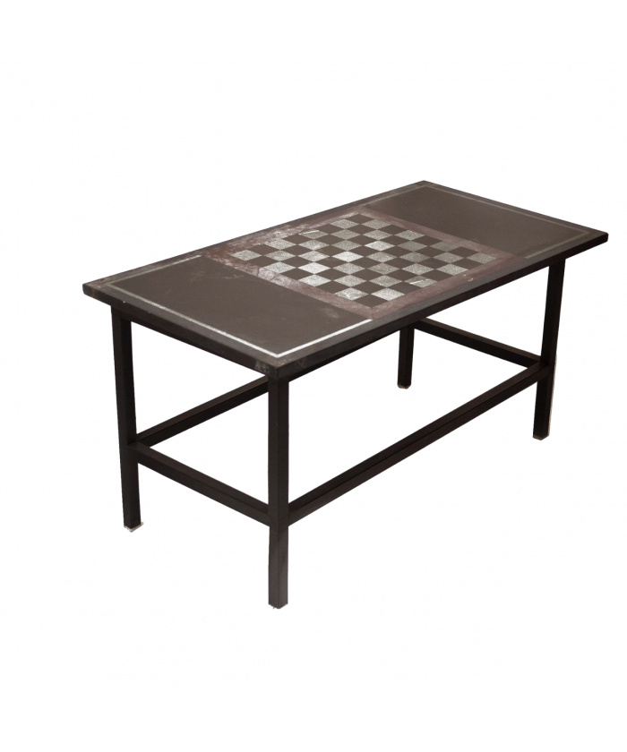 Vintage Marble Topped Chess Coffee Table, 1980s