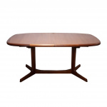 Danish Oval Extending Teak Dining Table By Dyrlund, 1960s