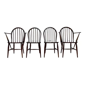 Vintage Ercol Beech & Elm Windsor Chairs