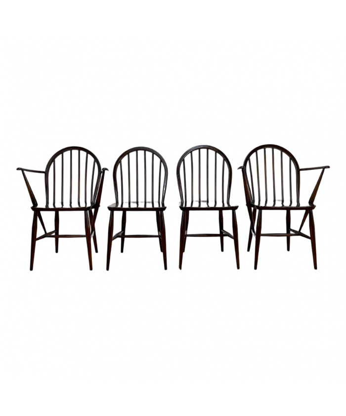 Vintage Ercol Beech & Elm Windsor Chairs