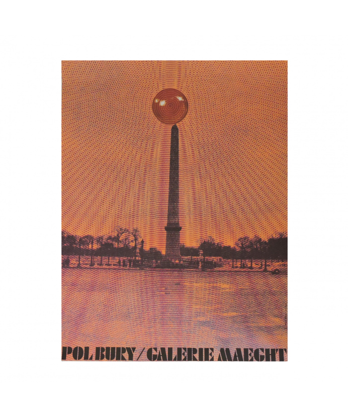 Vintage French Bold Pol Bury Kinetic Galerie Maeght Poster, 1970s