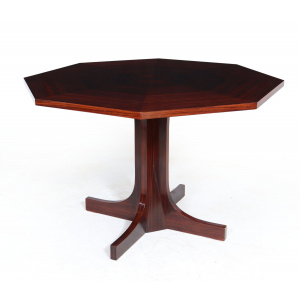 Mid Century Octagonal Dining Table In Rosewood