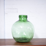 Vintage Green Glass Bottle Demijohn By Viresa, 1970s