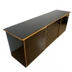 Pierre Cardin Black Lacquered Sideboard with Shaped Wood