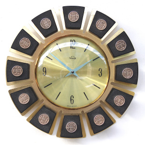 Vintage Timecal Sunburst Wall Clock By Smiths