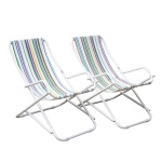 Italian Grand Soleil Folding Deck Chairs, Set Of 2, 1980s