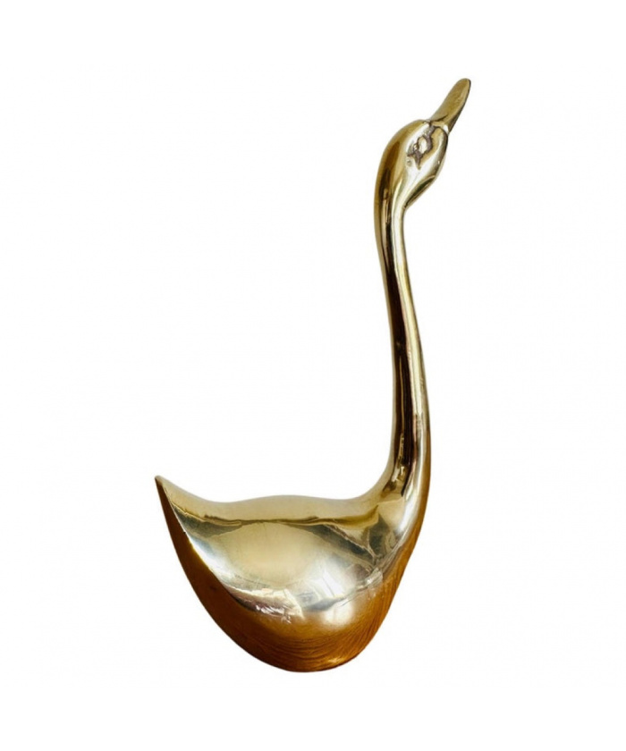Decorative Vintage Brass Swan