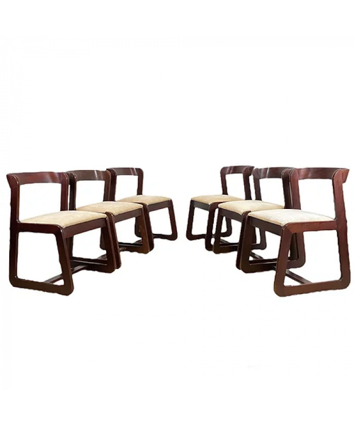Set fo 6 Dining Chairs Designed by Willy Rizzo for Mario Sabot, 1970s