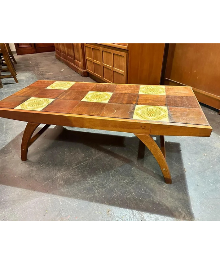 Mid 20th century beech rectangular coffee table