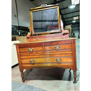 Edwardian mahogany dressing chest