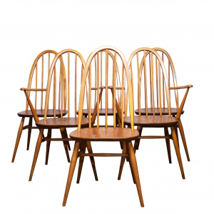 Ercol Vintage Windsor Dining Chairs Model 365, 1960s