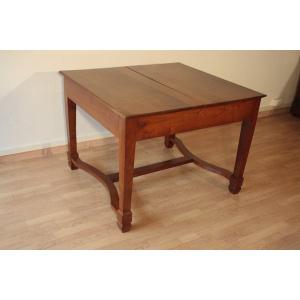 Liberty antique extendable dining table in cherry, Italy, 1920s