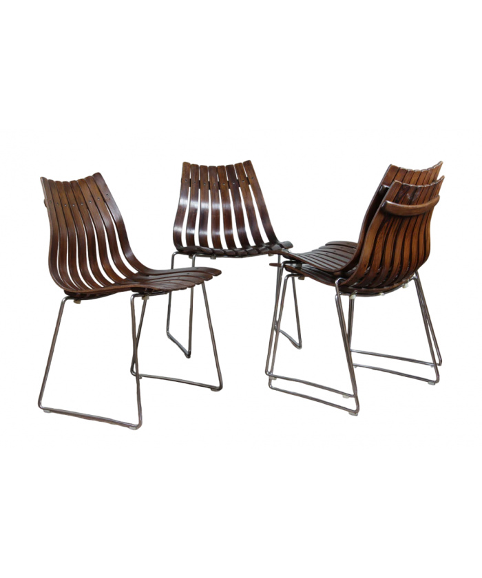 Set of six dining chairs by Hans Brattrud for Hove Møbler