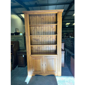 Substantial very heavy, solid pine bookcase