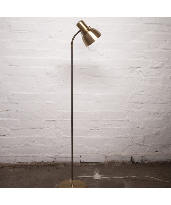 Swedish Mid-Century Gold Floor Lamp by Belid, 1970s