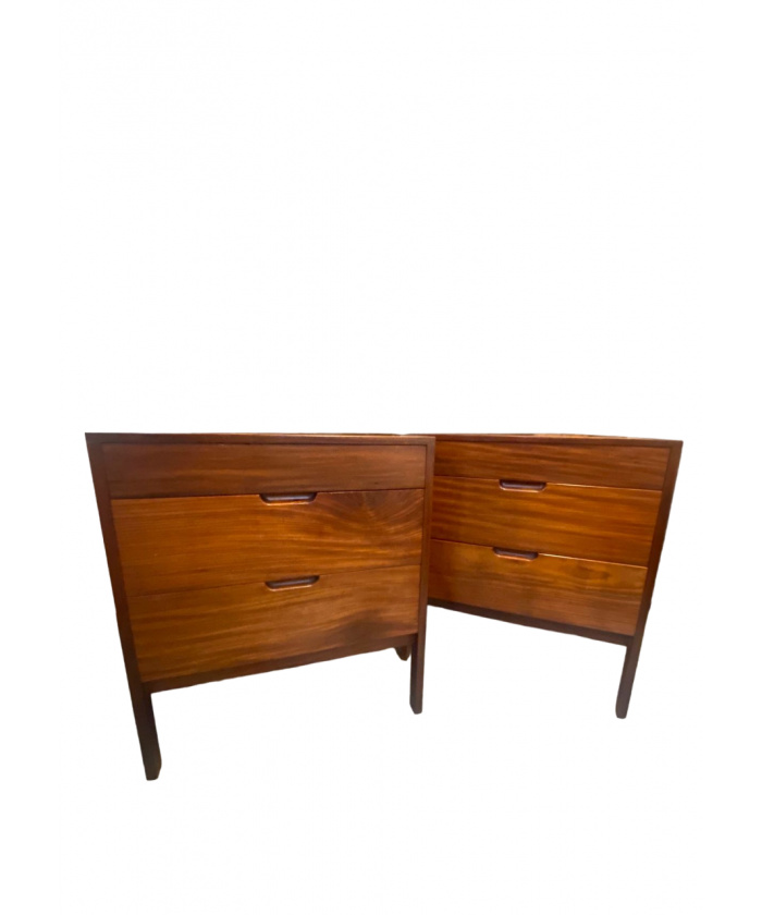 Richard Hornby Fyne Ladye 1960s Afromosia Bedside Table Cabinets