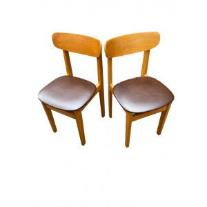 Mid century beech wood dining chairs 1974