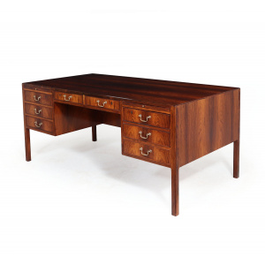 Excellent Danish Rosewood Desk By Ole Wanscher