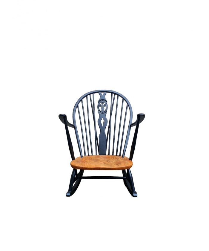 Ercol Rocking Chair Fleur De Lye Model 316 Windsor Hoop Back Chairs