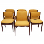 Set of 5 Dining Chairs by Finn Juhl and Carver by Sigvard Bernadotte for France and Son, 1960s, Set of 6