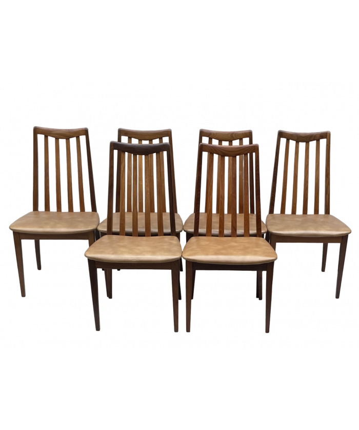 Set of 6 Mid Century G Plan Fresco Dining Chairs