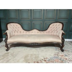 Victorian framed, button backed settee