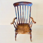 Burr Elm Farmhouse Windsor Chair 19th Century