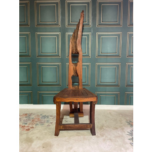 Imposing Rustic Drift Wood Chair