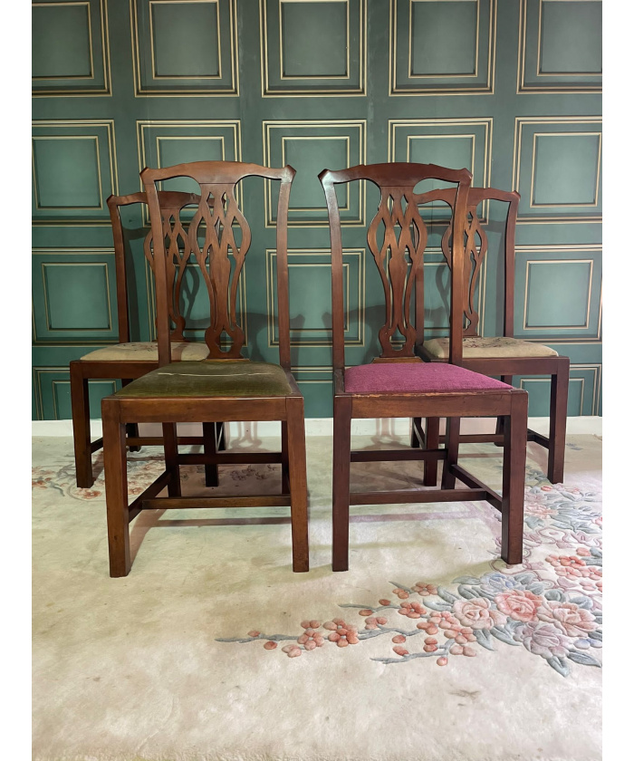 Four Victorian Mahogany Dining Chairs