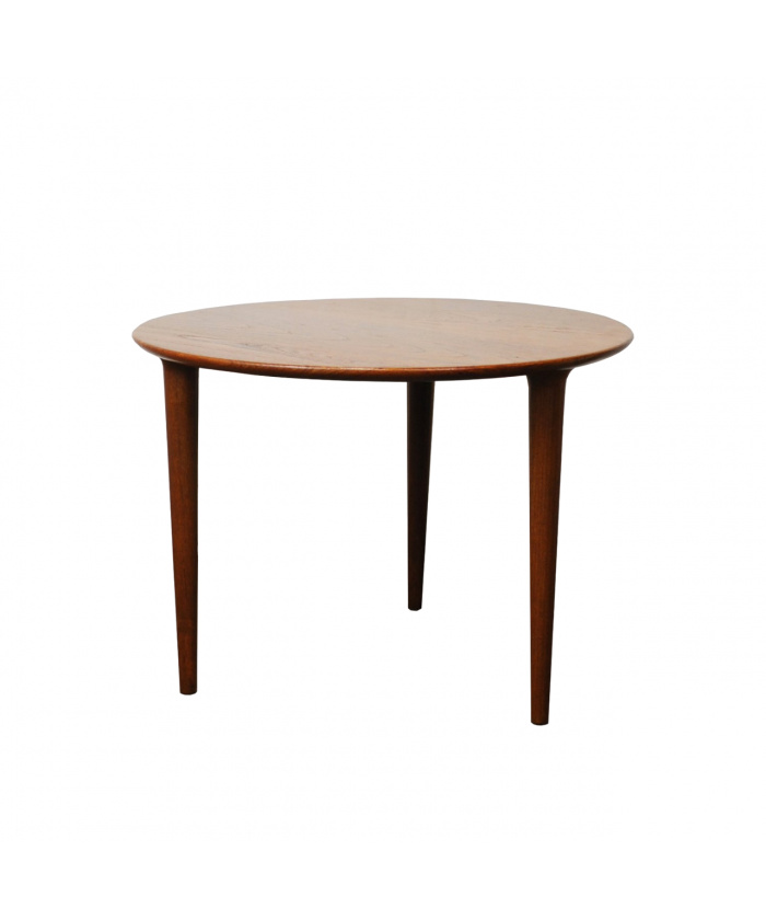 Mid Century Round Teak Coffee Table By Norsk Design Ltd, 1960s