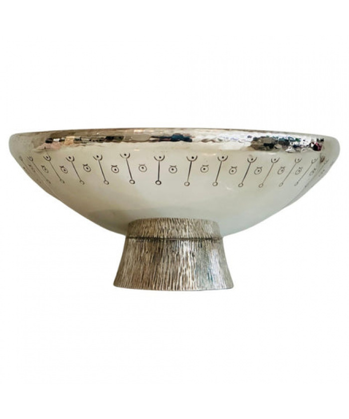 Silver Plated Decorative Hammered Bowl, 1980s