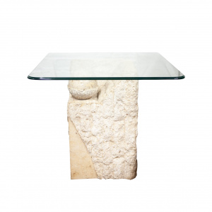 Tessellated Stone Post Modern Coffee Table, 1980s