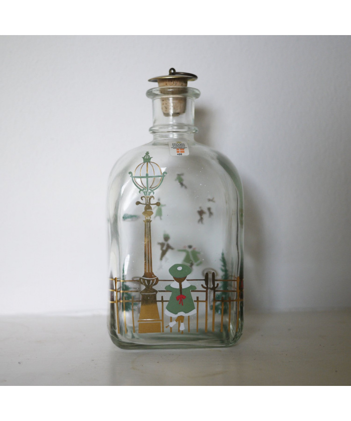 Vintage Glass Danish Christmas Decanter By Michael Bang & Jette Frolich For Holmegaard, 1980s