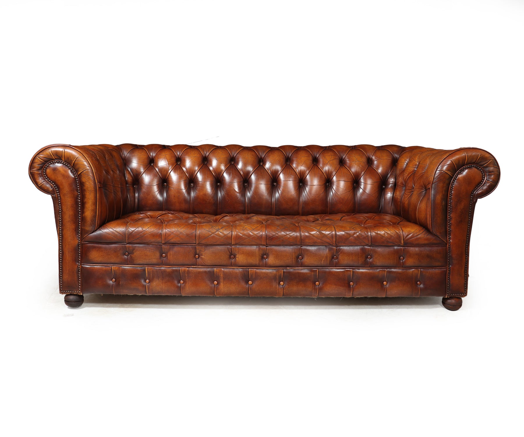 Vintage Leather Oned Chesterfield
