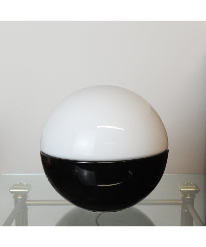 Italian Ceramic & Murano Glass Spherical Table Lamp By Alvino Bagni For Lampalla ,1970s