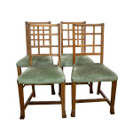 Set of Four 1930s Oak Dining Chairs