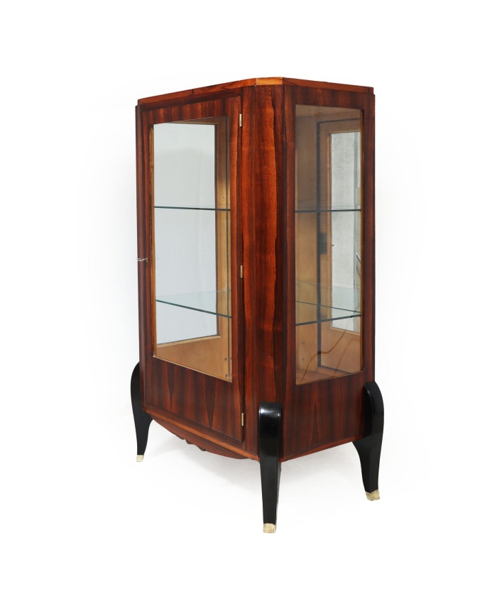 Art Deco Display Cabinet In Rosewood & Oak